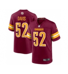 Men's Washington Commanders #52 Jamin Davis 2022 Burgundy Game Stitched Jersey