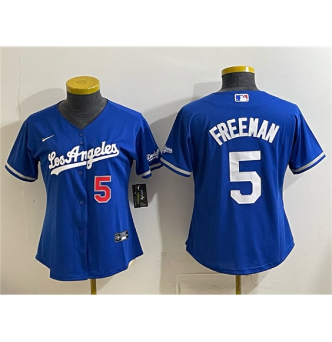 Youth Los Angeles Dodgers #5 Freddie Freeman Royal Alternate Stadium Stitched Baseball Jersey