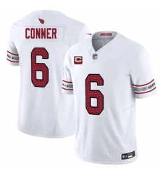 Men's Arizona Cardinals #6 James Conner White 2025 F.U.S.E. With 4-Star C Vapor Untouchable Limited Football Stitched Jersey