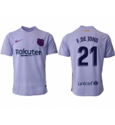 Men 2021-2022 Club Barcelona away aaa version purple 21 Soccer Jersey