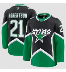 Men's Dallas Stars #21 Jason Robertson Black 2025-26 Alternate Stitched Hockey Jersey