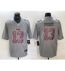 Men's San Francisco 49ers #13 Brock Purdy Gray Atmosphere Fashion Football Stitched Jersey