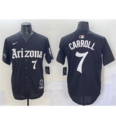 Men's Arizona Diamondbacks #7 Corbin Carroll Black 'Gothic Desert Fang Edition' Vapor Limited Stitched Baseball Jersey
