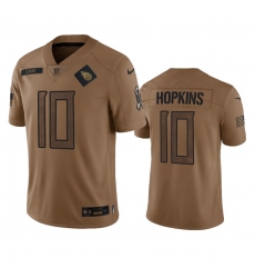 Men's Tennessee Titans #10 DeAndre Hopkins 2023 Brown Salute To Service Football Stitched Jersey