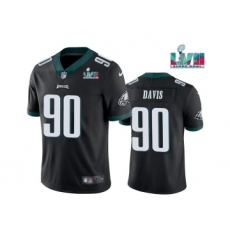 Men's Nike Philadelphia Eagles #90 Jordan Davis Black Super Bowl LVII Vapor Untouchable Limited Stitched Jersey