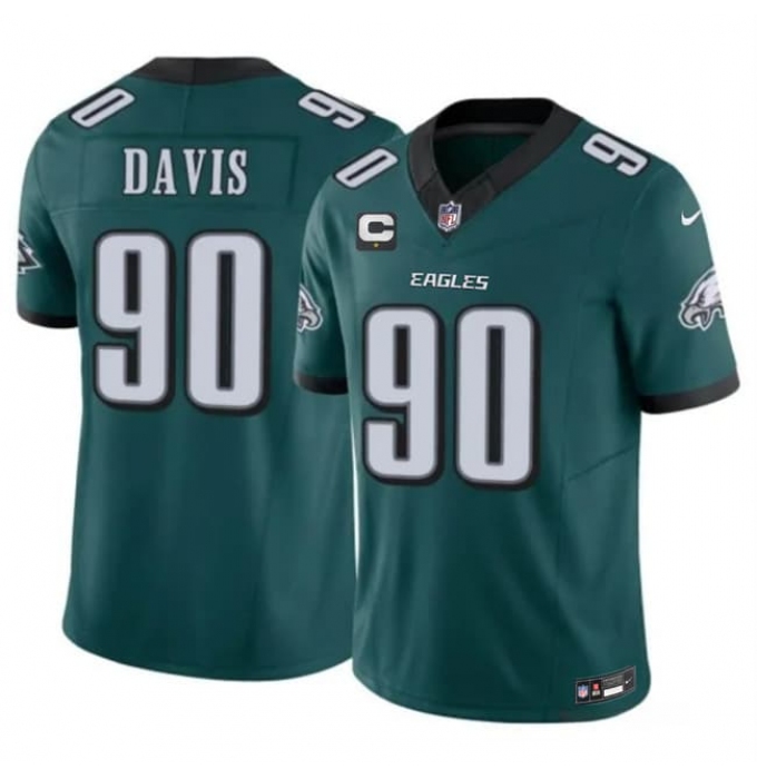 Men's Philadelphia Eagles #90 Jordan Davis Green 2026 F.U.S.E. 1-Star C Vapor Untouchable Limited Football Stitched Jersey