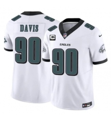 Men's Philadelphia Eagles #90 Jordan Davis White 2026 F.U.S.E. 1-Star C Vapor Untouchable Limited Football Stitched Jersey