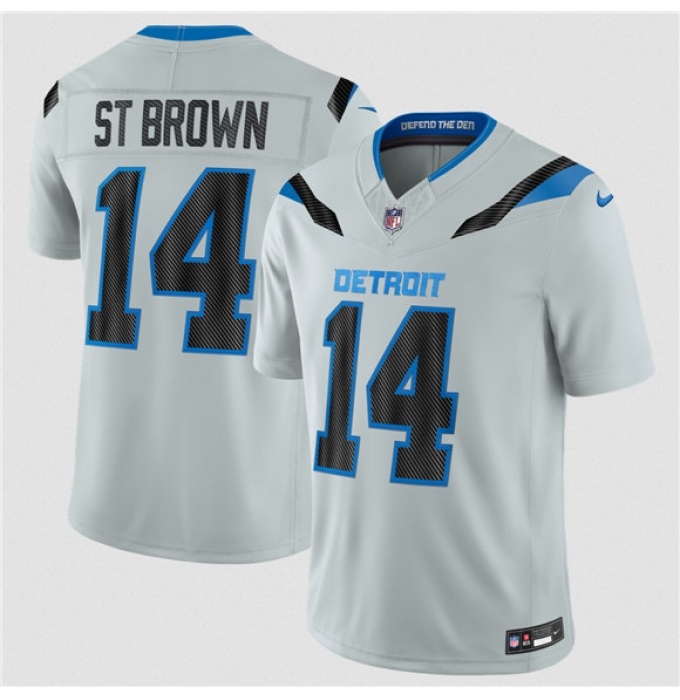 Youth Detroit Lions #14 Amon-Ra St. Brown Silver 2026 F.U.S.E. Rivalries Collection Limited Football Stitched Jersey