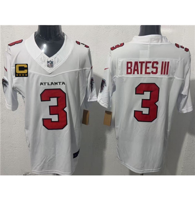 Men's Atlanta Falcons #3 Jessie Bates III White 2026 New F.U.S.E. 4-Star C Vapor Untouchable Limited Football Stitched Jersey