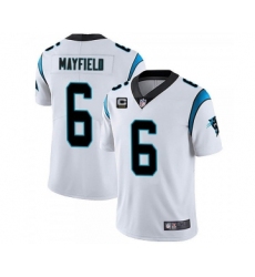 Men's Carolina Panthers 2022 #6 Baker Mayfield White With 3-star C Patch Vapor Untouchable Limited Stitched Jersey
