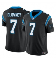 Men's Carolina Panthers #7 Jadeveon Clowney Black 2024 F.U.S.E. Vapor Limited Football Stitched Jersey