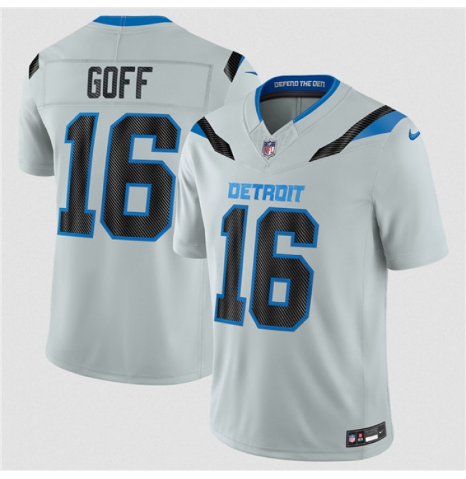 Youth Detroit Lions #16 Jared Goff Silver 2026 F.U.S.E. Rivalries Collection Limited Football Stitched Jersey