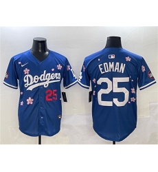 Men's Los Angeles Dodgers #25 Tommy Edman Royal 2025 Tokyo Series Limited Stitched Baseball Jersey