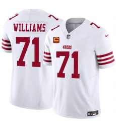 Men's San Francisco 49ers #71 Trent Williams White 2025 F.U.S.E. With 4-Star C Vapor Untouchable Limited Stitched Football Jersey