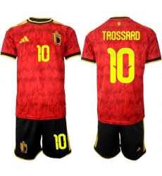 Men's Belgium #10 TROSSARD National Team FIFA x World Cup 2026 Home Red On Field Jersey