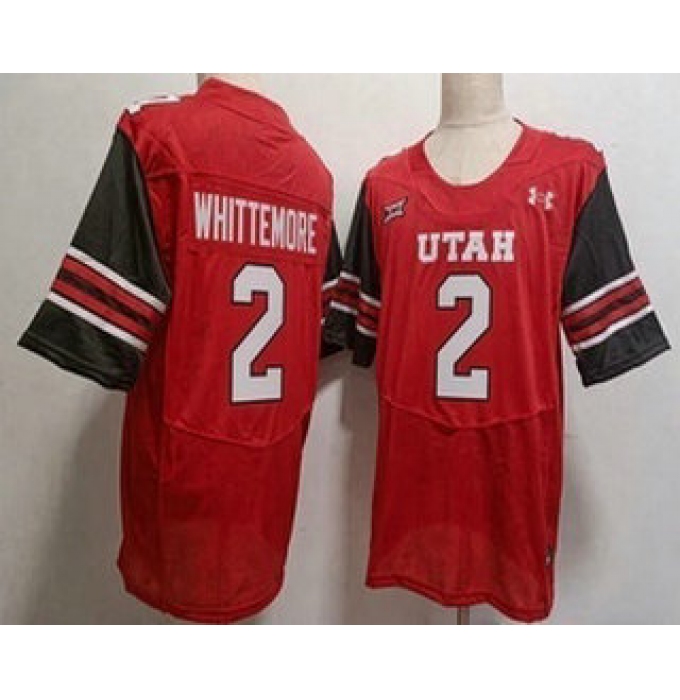 Men's Utah Utes #2 Creed Whittemore Red College Football Jersey