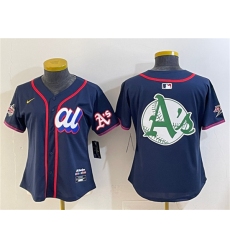 Women's American League Oakland Athletics Team Big Logo Navy 2025 All-Star Edition Limited Stitched Baseball Jersey(Run Small)