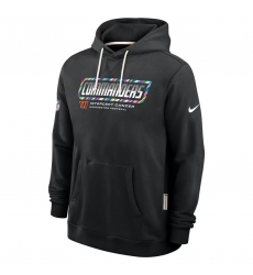 Men's Washington Commanders Black 2026 Crucial Catch Sideline Standard Issue Dri-FIT Pullover Hoodie