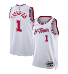 Men's Houston Rockets #1 Amen Thompson White 2025-26 City Edition Stitched Jersey