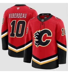 Men's Calgary Flames #10 Jonathan Huberdeau Red 2026 Alternate Stitched Hockey Jersey