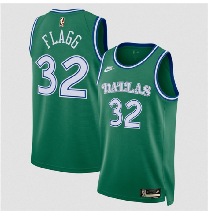 Men's Dallas Mavericks #32 Cooper Flagg Green 2025 Classic Edition Stitched Basketball Jersey