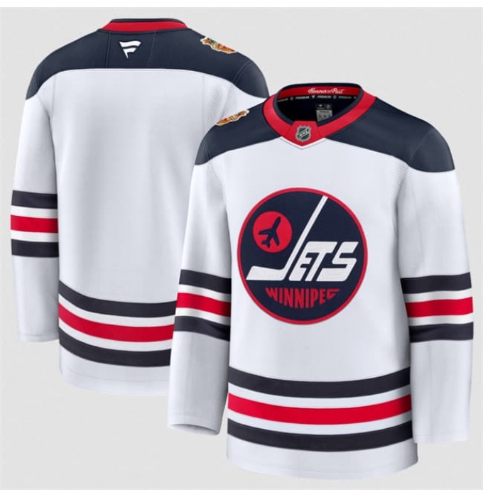 Men's Winnipeg Jets Blank White 2026 Home Stitched Hockey Jersey