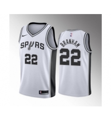 Men' San Antonio Spurs #22 Malaki Branham White Association Edition Stitched Jersey