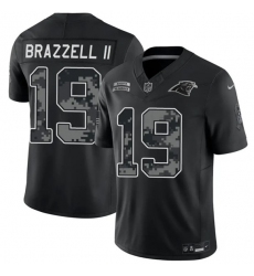 Men's Carolina Panthers #19 Chris Brazzell II Black F.U.S.E. 2026 Salute to Service Limited Football Stitched Jersey