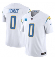 Men's Los Angeles Chargers #0 Daiyan Henley White 2026 F.U.S.E. 2-Star C Vapor Limited Football Stitched Jersey
