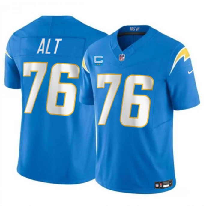Men's Los Angeles Chargers #76 Joe Alt Blue 2026 F.U.S.E. 2-Star C Vapor Limited Football Stitched Jersey