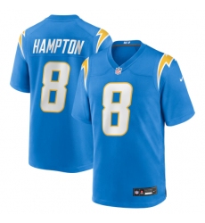 Men's Los Angeles Chargers #8 Omarion Hampton Nike Powder Blue 2025 NFL Draft First Round Pick Game Jersey