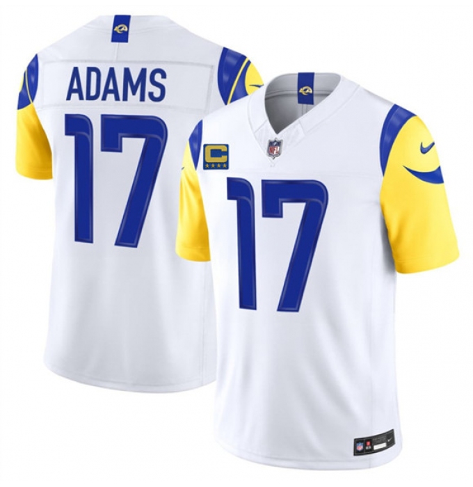 Men's Los Angeles Rams #17 Davante Adams White 2026 F.U.S.E. 4-Star C Vapor Limited Football Stitched Jersey