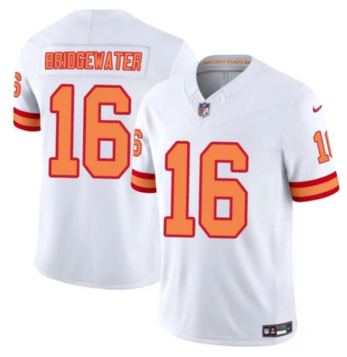 Men's Tampa Bay Buccaneers #16 Teddy Bridgewater White 2025 F.U.S.E. Vapor Limited Football Stitched Jersey