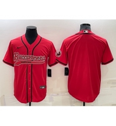 Men's Tampa Bay Buccaneers Blank Red Stitched Cool Base Nike Baseball Jersey