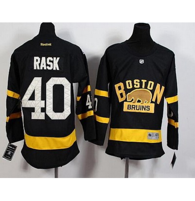 Youth Boston Bruins #40 Tuukka Rask Reebok Black 2016 Winter Classic Premier Jersey