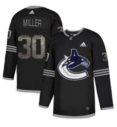 Men's Adidas Vancouver Canucks #30 Ryan Miller Black Authentic Classic Stitched NHL Jersey