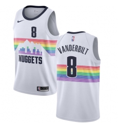Youth Nike Denver Nuggets #8 Jarred Vanderbilt Swingman White NBA Jersey - City Edition