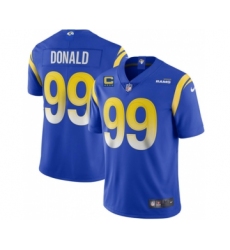 Men's Los Angeles Rams 2022 #99 Aaron Donald Blue With 4-star C Patch Stitched NFL Jersey