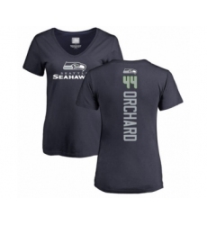 Football Women's Seattle Seahawks #44 Nate Orchard Navy Blue Backer T-Shirt