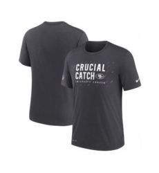 Men's San Francisco 49ers Charcoal 2021 Crucial Catch Performance T-Shirt
