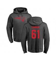Football New England Patriots #61 Marcus Cannon Ash One Color Pullover Hoodie