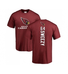 Football Arizona Cardinals #64 J.R. Sweezy Maroon Backer T-Shirt