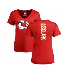 Football Women's Kansas City Chiefs #55 Frank Clark Red Backer T-Shirt