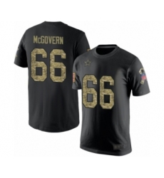 Football Men's Dallas Cowboys #66 Connor McGovern Black Camo Salute to Service T-Shirt
