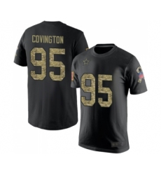Football Men's Dallas Cowboys #95 Christian Covington Black Camo Salute to Service T-Shirt