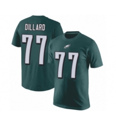 Philadelphia Eagles #77 Andre Dillard Green Rush Pride Name & Number T-Shirt