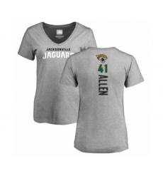 Football Women's Jacksonville Jaguars #41 Josh Allen Ash Backer T-Shirt