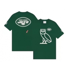 Men's New York Jets OVO x NFL Green OG Owl T-Shirt