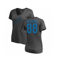Football Women's Detroit Lions #88 T.J. Hockenson Ash One Color T-Shirt