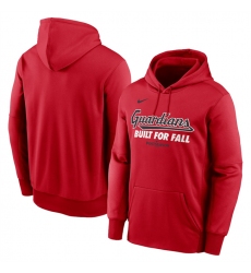 Men's Cleveland Guardians Red Cooperstown Collection Logo Club Pullover Hoodie